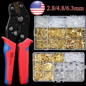 315/900 Assorted Male Female Spade Terminals Electrical Wire Crimp Connector Kit - Picture 1 of 19