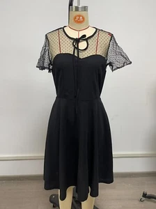 Women's short-sleeved dress Mesh Breathable summer leisure Mid-length skirt - Picture 1 of 5