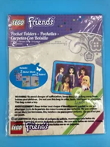 LEGO Friends 2 Pocket Folders & 2 Sticker Sheets School Girls Best Friends Pink - Photo 1 sur 2