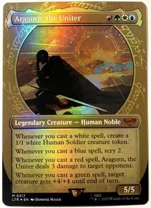 MTG Aragorn, the Uniter (Showcase Foil) The Lord of the Rings 317 LP - NM - Picture 1 of 8