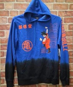 NUEVO CON ETIQUETAS Para Hombres Dragonball Z Azul/Negro Son Goku Logo Premium Sudadera con Capucha Mediana  - Imagen 1 de 7
