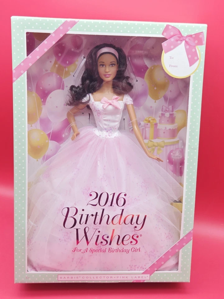 Barbie Collector Pink Label 2016 Mattel Birthday Wishes #DGW31 en caja original Foto 1 de 4