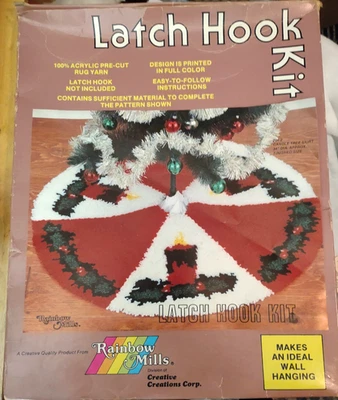 Kit Gancho Cierre Vintage Rainbow Mills Velas Árbol de Navidad Falda 34" Foto 1 de 2