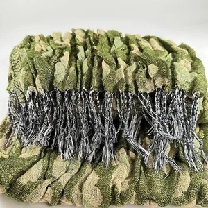 Sciarpa verde Apx. 72 pollici di lunghezza per 22 pollici di larghezza - Foto 1 di 8