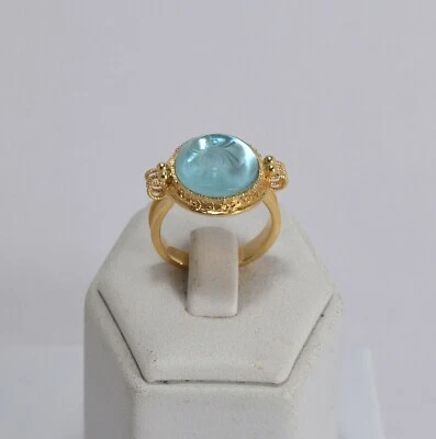 TAGLIAMONTE ANELLO ARGENTO 925 CON PASTE VITREE ROSSE AZZURRE           TGN 975  - Immagine 1 di 3