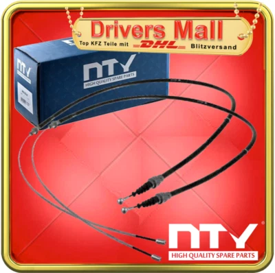 2x NTY HANDBREMSSEIL BREMSSEIL HINTEN VW Polo 9N SKODA Fabia 1 2 SEAT Ibiza 3