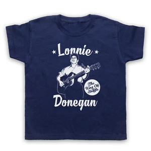 LONNIE THE KING OF SKIFFLE UNOFFICIAL DONEGAN UK FOLK KIDS CHILDS T-SHIRT - Picture 1 of 20