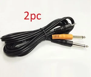 Paquete de 2 - Rompa estéreo, 3,5 mm TRS a doble 1/4 in TS, cable de 6 pies - Imagen 1 de 1