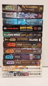 Star Wars Paperback Books Lot Of 12 Novels PB Mixed Series Darth Maul Yoda Luke - Picture 1 of 12