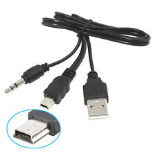 B92 Mini USB On 0 1/8in Jack Plug + USB 2.0 A Plug Audio Charging Cable 1 8/12ft