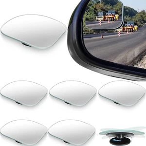6 Pack Spot Round Blind Mirror Glass Frameless Convex Rear View Mirror 360 - Picture 1 of 6