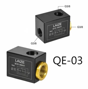 QE-03 QuickExhaust Control Pneumatikventil Einweg Luftmengenregelung 15,2mm Rohr - Picture 1 of 7