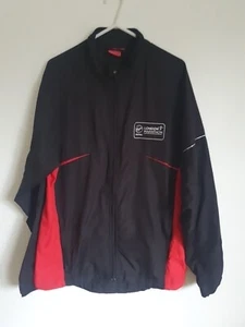 Chaqueta pequeña Virgin London Marathon cremallera completa negra roja ligera para correr - Imagen 1 de 4