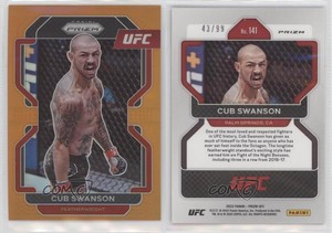 2022 Panini Prizm UFC Orange Prizm /99 Cub Swanson #141
