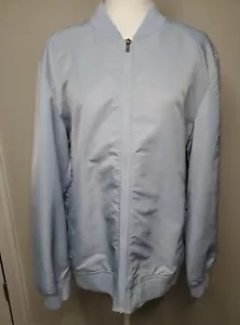 American Rag Cie Men's Size Extra Large XL Nylon Bomber Jacket Light Blue - Picture 1 of 8
