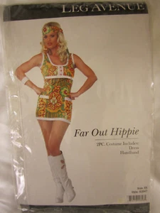 Leg Avenue 83547 Sexy  Far Out Hippie  60's  70's Costume 2 piece - Picture 1 of 2