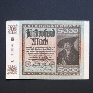 GERMANY  5000  MARK 1922 P-81a VF/XF - Picture 1 of 3