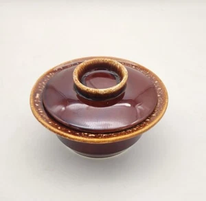 Vintage Hull  Oven Proof Brown Drip Glaze Lidded Oval Casserole Baking Dish - Picture 1 of 3