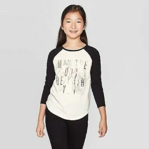 Girls' Star Wars Long Sleeve T-Shirt - Ivory Large 10/12 - Picture 1 of 1