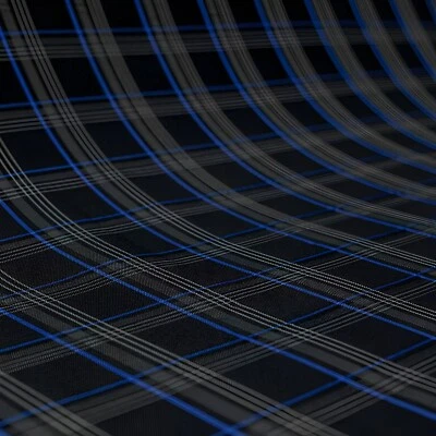 Blue GTI Plaid Car Upholstery Fabric - VW Golf MK7- 3mm Foam - 59" - 150CM - Car