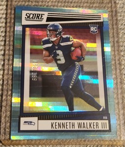 2022 Panini Score KENNETH WALKER /199 ROOKIE Light Blue Racer RC #329 SP Insert 