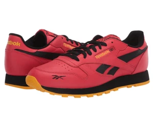 Zapatilla deportiva clásica de cuero para hombre Reebok | Rojo radiante/negro/oro feroz | 3,5 M EE. UU. - Imagen 1 de 7