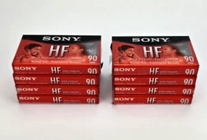 8 Pack Sony HF90 Blank Cassette Tapes 90 Minutes Hi-Fi Recording Factory Sealed - Picture 1 of 3