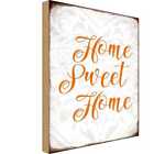 Holzschild 18x12 cm Home sweet Home Herz Geschenk Haus & Garten