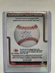 2025 Topps Hunter Greene Cincinnati Reds Country Fanatics Auto Redemption - Bild 1 von 2