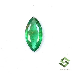 10x5 mm Certified Natural Emerald Marquise Cut 0.70 CTS Faceted Loose Gemstone - Picture 1 of 8