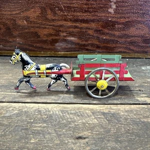 Vintage Tin Toy “Horse & Cart” Unbranded - Picture 1 of 13