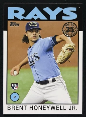 2021 Topps Update Series - Brent Honeywell (RC) 1986 35th Anniversary #86B-50 - Image 1 of 2