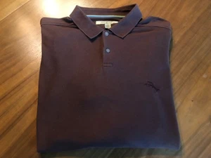 TOMMY BAHAMA Herren XXL DUNKELBRAUN Golf Polo SS Shirt SCHÖNER LOOK - Bild 1 von 8
