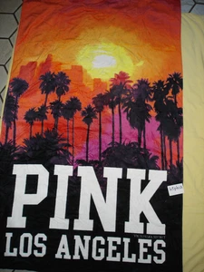 NWT Victoria's Secret Pink Palm Los Angeles Destination Huge Beach Towel 41"x70" - Picture 1 of 8