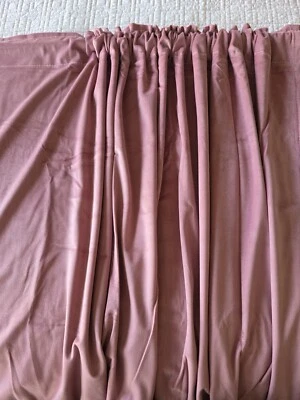 Barra de cortina de terciopelo rosa malva embolsada 2 paneles 60x98 pulgadas  Foto 1 de 4
