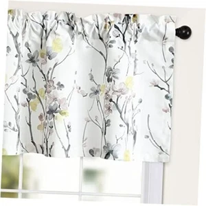 Floral Printed Valance Curtains, 52 x 18 Inches Light 52"W x 18"L T01 - Picture 1 of 7