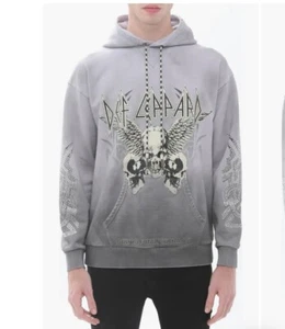 Cult Of Individuality DEF LEPPARD Embellished Graphic Pullover Hoodie, Size: XL - Picture 1 of 13