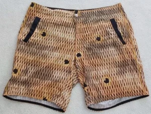 Reel Legends Aqua Flauge Swim Trunks Shorts Men's Size 38 Pockets Zip Comfort - Picture 1 of 10