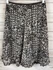 Sigrid Olsen S Swirl Floral Sheer Lace Trim Pleated Lined Aline Skirt C3