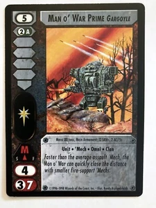 Man O' War Prime Gargoyle Battletech CCG Commander's Edition 'Mech - Picture 1 of 1