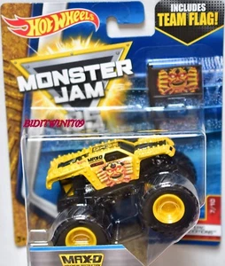 HOT WHEELS 2017 MONSTER JAM INCLUDES TEAM FLAG MAX-D EPIC ADDITIONS 7/10 YELLOW - Picture 1 of 1