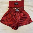 LA Couture X Forever 21 Red Boxing Set Bandana Shorts And Top