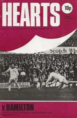 Hearts (Promoted) v Hamilton Academicals Scottish League 4th Feb 1978 - Image 1 of 4