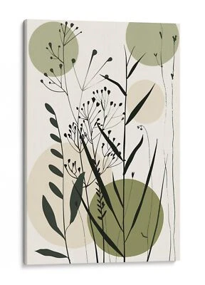 Impresión en lienzo de arte botánico abstracto, arte de pared moderno para decoración del hogar Foto 1 de 4