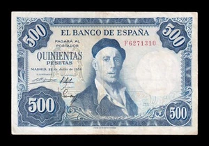 España Spain 500 Pesetas Ignacio Zuloaga 1954 Pick 148 Serie F Mbc Vf - Imagen 1 de 3