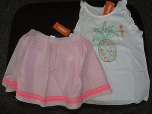 Gymboree Island Cruise beaded pineapple top & pink skirt NWT 10  - Picture 1 of 2