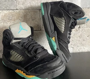 Nike Boys Air Jordan 5 440889-047 Black Basketball Shoes Sneakers Size 12C - Picture 1 of 7