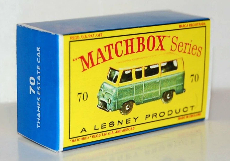 Matchbox Lesney Nº 70 Thames Estate Car estilo D Caja Vacía Repro Foto 1 de 1