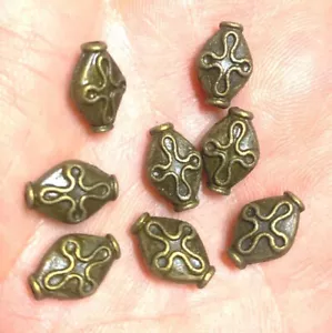 20pcs 12*8*5mm antiqued bronze rhombus flower spacer bead h3832 - Picture 1 of 1