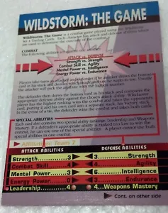 WILDSTORM: THE GAME Set #1 istruzioni carte, regole e come dettagli per il gioco - Foto 1 di 4